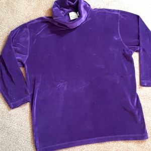 Bentley purple cotton velour tunic.